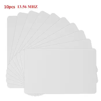 10PCS 13,56 MHZ Kontaktlose Weiß PVC Karte Hohe Frequenz IC Karten RFID Key Tag Access Control Teilnahme NFC Karte