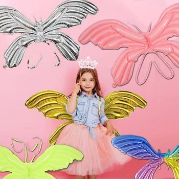 Крылья бабочки шар красочный угол воздушные шары из фольги для Дня Рождения украшения для мальчиков девочек Детские игрушки для вечеринок 