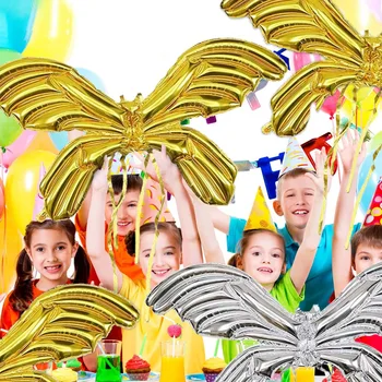 Крылья бабочки шар красочный угол воздушные шары из фольги для Дня Рождения украшения для мальчиков девочек Детские игрушки для вечеринок  Изображение 2