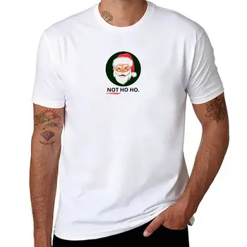 Грубый рождественский не хо-хо плохой Санта Футболка черные футболки футболки в тяжелом весе плюс размер топы летний топ футболка мужская