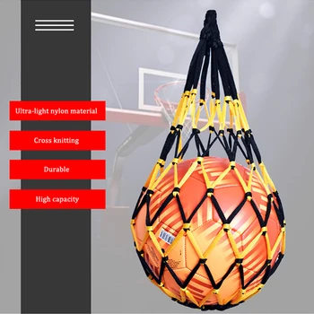 Сумка для футбольной сетки, нейлоновая сумка для хранения Bold, переносное оборудование для переноски одного мяча, спортивная сумка для спорта на открытом воздухе, футбола, баскетбола, волейбола Изображение 2