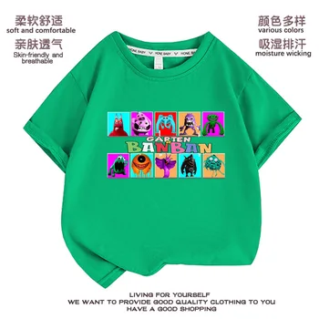 Garten of Banban 2023 - Новая летняя детская футболка с короткими рукавами, легкая, удобная и универсальная для ношения на улице Изображение 2