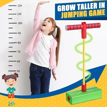 Детская игрушка для балансировки Grow Taller Прыгающая лягушка Спортивные тренажеры для занятий фитнесом в помещении и на открытом воздухе Для мальчиков и девочек с подпрыгивающим звуком Изображение 2