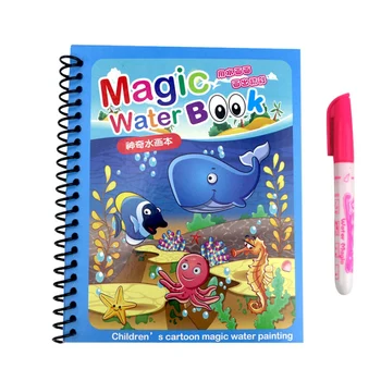 Горячая распродажа Многоразовой Волшебной Книжки-раскраски для рисования водой Сенсорное Раннее образование для детей Подарок на День рождения Игрушки Монтессори