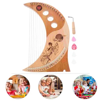 19-Тонная лира Arpa Lira, 16-струнная арфа, Музыкальные инструменты, Деревянные Музыкальные инструменты для взрослых, Металлические
