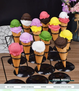 Реалистичная пластиковая модель совка для мороженого Sweet Hard Faux Display Machine Витрина для мороженого Поддельный пищевой рожок по индивидуальному заказу Suga Изображение 2