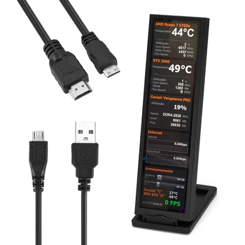8 8-Дюймовый IPS-дисплей Монитор HDMI-совместимый USB Сенсорный Монитор с Длинной полосой CPU GPU SSD Мониторинг температуры 480X1920 для AIDA64