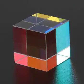 Призматический Куб 2 Размера Оптическое Стекло RGB Dispersion Color Cube Sun Catcher X Cube Prism Подарок на День Рождения