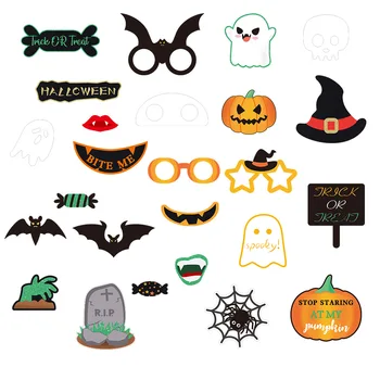 25 Трансграничных декоративных элементов для Хэллоуина в атмосфере вечеринки Ghost Festival, Реквизит для фотосъемки Bat Ghost Fun