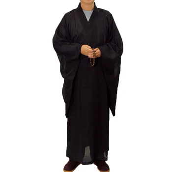 Дзен-буддийский халат Монаха, халат для медитации, Тренировочная форма монаха, одеяния буддийских монахов, одеяния шаолиньских монахов, буддийская одежда унисекс Изображение 2