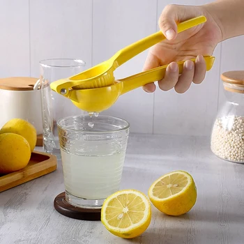 Соковыжималка для лимона из алюминиевого сплава, пресс для лайма, Ручная соковыжималка для цитрусовых Для выжимания свежайшего сока, желтый