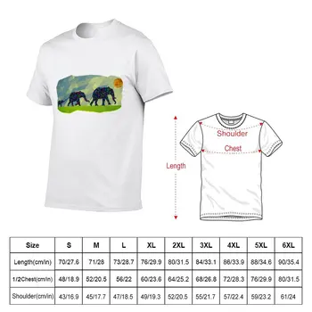 Футболка с семейством слонов, быстросохнущая футболка, футболки, мужские футболки с рисунком аниме Изображение 2
