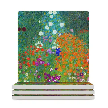 Керамические подставки для цветов Gustav Klimt - flower garden (квадратные) подставки для чашек kawaii персонализируют милые подставки для наборов
