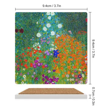 Керамические подставки для цветов Gustav Klimt - flower garden (квадратные) подставки для чашек kawaii персонализируют милые подставки для наборов Изображение 2