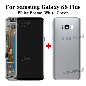 Супер OLED Для Samsung Galaxy S8 plus ЖК-Дисплей Сенсорная Панель Дигитайзер G955F G955fd G955 ЖК-Экран С Рамкой Задняя Крышка Изображение 2