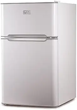 2-дверный мини-холодильник с отдельной морозильной камерой \u2013 Маленький, для напитков и еды в общежитии, офисе, квартире или автофургоне Компактный холодильник