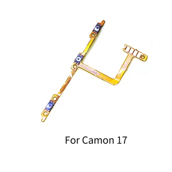 Для Tecno Camon 16 17 Кнопка регулировки громкости питания, гибкий кабель, Боковая клавиша, кнопка включения выключения, Запчасти для ремонта