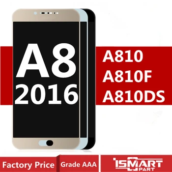 AMOLED Для Samsung Galaxy A8 2016 ЖК-дисплей с Сенсорным Экраном Дигитайзер Полная Сборка A8100 A810 A810DS Замена ЖК-дисплея