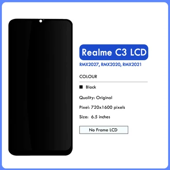 Оригинал для Realme C3 Display LCD RMX2027 RMX2021 RMX2020 Рамка Сенсорного Экрана В Сборе Замена Для Realme C3 LCD Изображение 2