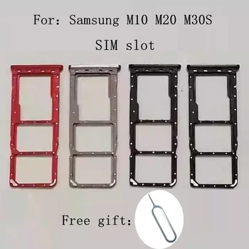 Для Samsung Galaxy M10 M20 M30 M30S SM-M105F/M205F/M305F/M3070 Оригинальный Корпус, Новый адаптер для SIM-карты и слот для лотка для карт Micro SD