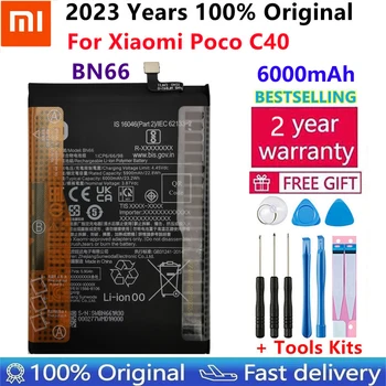 100% Оригинальный Новый высококачественный сменный аккумулятор BN66 для Xiaomi Mi POCO C40 Аккумуляторная батарея телефона 6000mAh Bateria