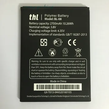 100% Оригинальная замена аккумулятора BL-08 для запасных частей для смартфонов THL 2017 2700mAh 3,8V Bateria - В наличии