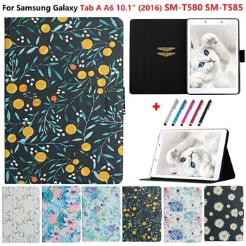 Чехол для Samsung Galaxy Tab A A6 10,1 2016 Чехол SM-T580 T585 Tablet Girl Женский чехол Funda для Galaxy Tab A 2016 10 1 Чехол T580