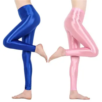 Сексуальные женские леггинсы, горячие брюки, высокоэластичные маслянистые глянцевые колготки без носков, брюки для йоги с высокой талией, облегающая танцевальная одежда