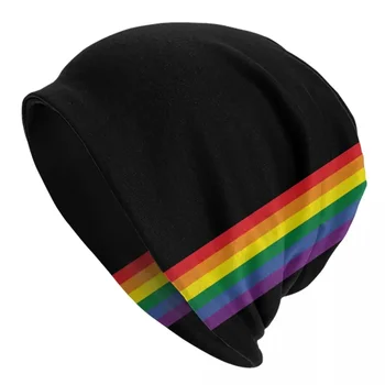 Rainbow Pride ЛГБТ Тюбетейки Шапочки кепки Унисекс Модная зимняя теплая вязаная шапка для взрослых транссексуалов геев лесбиянок шляпы-капоты