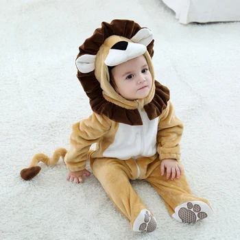 Детский костюм льва Umorden, косплей, комбинезон с мультяшными животными Кигуруми, фланелевый комбинезон для малышей, маскарадный костюм на Хэллоуин Изображение 2