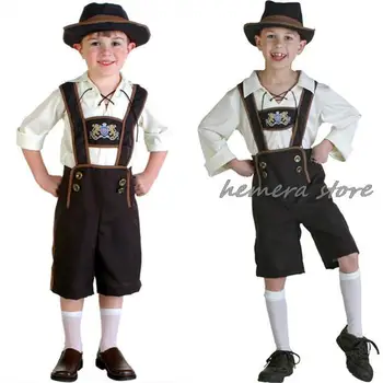 Германия, Октоберфест, Рубашка для мальчиков, Шляпа, костюм для детской пивной вечеринки, Баварский карнавал, Униформа, Маскарадный костюм на Хэллоуин 2023