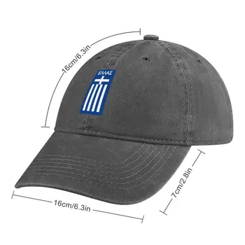 Греция в Ковбойской шляпе с греческим флагом, шляпа роскошного бренда, летние шляпы, шляпа для мужчин, женская Изображение 2