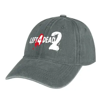 Логотип LEFT 4 DEAD 2 Ковбойская шляпа Модная шляпа для пляжной вечеринки Мужская Женская