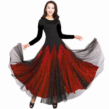 Новое поступление, платье для бальных танцев для девочек, Танго, Вальс, юбка-качели, Танцевальный костюм, платья 2023 года Изображение 2