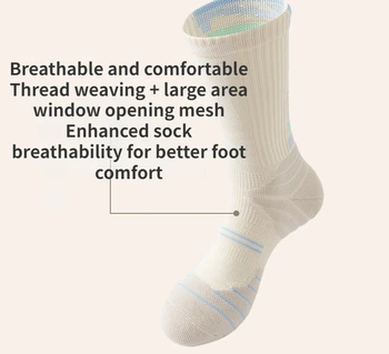 Настоящие амортизирующие носки, элитные баскетбольные носки, высококачественные мужские носки для бега на открытом воздухе, мужские чулки, чулки на щиколотке Изображение 2