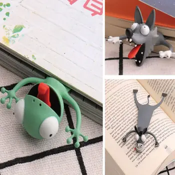 Закладка для детей, 3D-маркер для стереофонических мультфильмов с животными, закладки из ПВХ, печать серии Ocean, Осьминог, Кошка Панда и Шиба-Ину, канцелярские принадлежности