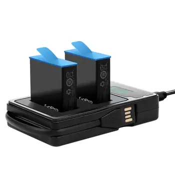 Для GoPro Hero 9 Черное двухканальное зарядное устройство с ЖК-дисплеем Type C Кабель для зарядки аксессуаров gopro 9 Изображение 2