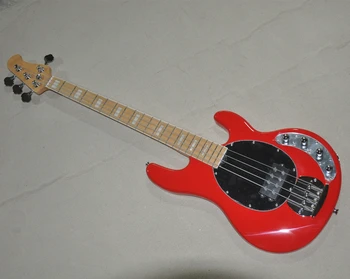Flyoung 4-Струнная Электрическая бас-гитара в Красном Корпусе с Хромированной Фурнитурой, Звукосниматели Humbucker, Предложение на Заказ