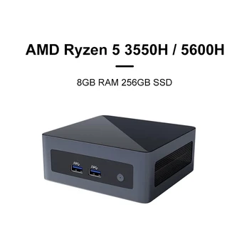 【Супер сделка】 Игровой Мини-ПК AMD Ryzen5 5600H Настольный компьютер Windows10 /11Pro 2xDDR4 M.2 Nvme SSD 2 * HD 2.0 4K AX WIFI 6 + BT 5.2 Изображение 2