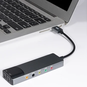 USB звуковая карта Внешний аудиоконвертер 7.1 5.1 канала для настольного ноутбука