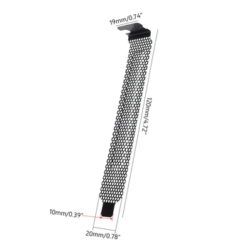 20 шт./упак. Черные крышки слотов PCI Кронштейн с винтами Полнопрофильный расширительный пылевой фильтр Заглушающая пластина для PCI Изображение 2