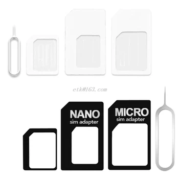 Адаптер стандарта 4 в 1 для преобразования Nano SIM-карты в Micro для беспроводного маршрутизатора Samsung 4G LTE USB