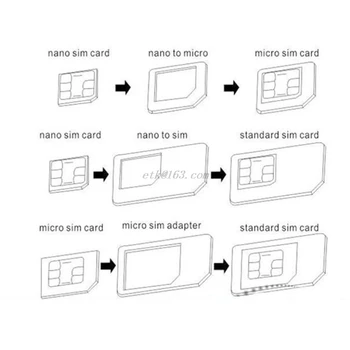 Адаптер стандарта 4 в 1 для преобразования Nano SIM-карты в Micro для беспроводного маршрутизатора Samsung 4G LTE USB Изображение 2