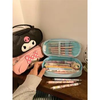Сумка для ручек Sanrio, сумка для ручек Kuromi Melody Laurel, сумка для ручек для собак, подарок школьникам для девочек с высоким уровнем внешнего вида, пенал для карандашей в подарок Изображение 2