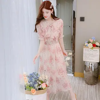 N Yangyang & Summer Fashion - Новое Летнее Платье 2023 года с уменьшением возраста В Корейской версии Sweet Lady Plant Flowers Summer Dress Изображение 2