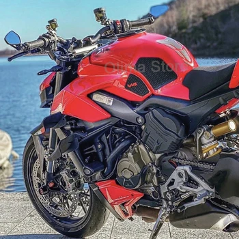 Подходит для Наклейки На Бак мотоцикла Ducati V4 Panigale V4S Streetfighter V4 S 2021 2020 2019 2018 Накладки для Захвата Топливного Бака Наколенники Изображение 2