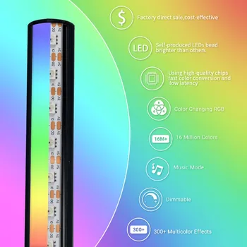 Smart Music Sync RGB с изменением цвета, 12 В пульт дистанционного управления для танцевальной дискотеки в алюминиевой раме, светодиодный напольный светильник для комнаты Изображение 2