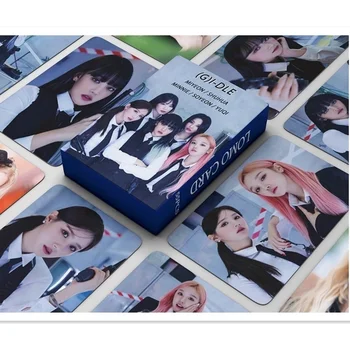 Kpop (G) I-DLE Lomo Cards Альбом GIDLE Girls I Burn Фотокарточка Открытка для фанатов Подарочная карта 55 шт./компл.