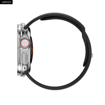 Чехол URVOI для Apple Watch ultra 2, бампер, 49-миллиметровая пластиковая прозрачная защитная крышка для iWatch, матовый черный, жесткие аксессуары Изображение 2