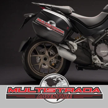 950 1260 Мотоциклетных наклеек Наклейка для Ducati MULTISTRADA ENDURO Боковые Корзины Для багажа Алюминиевый кейс 2017 2018 2019 2020 Изображение 2